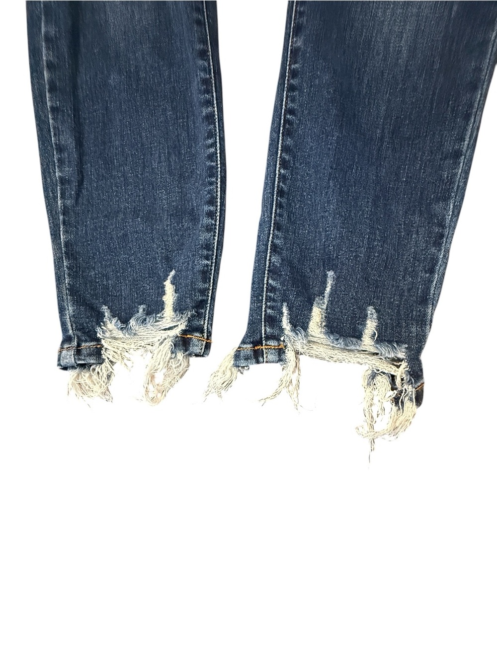 Judy Blue JB82446DK Mid Rise Destroyed Skinny Jeans Raw Hem Distressed Size 7/28 - Picture 8 of 15